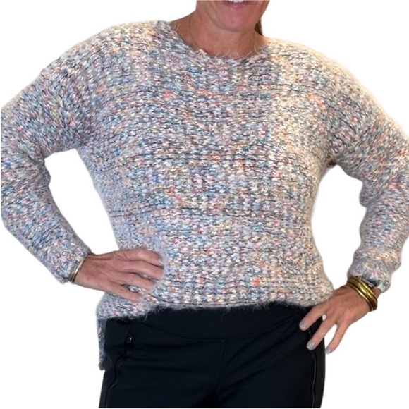 EASEL Multi pastel fuzzy sweater S/M - Picture 10 of 13